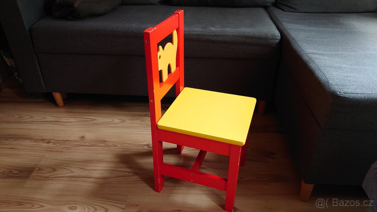 Dětská židle IKEA dřevěná, stabilní - 2