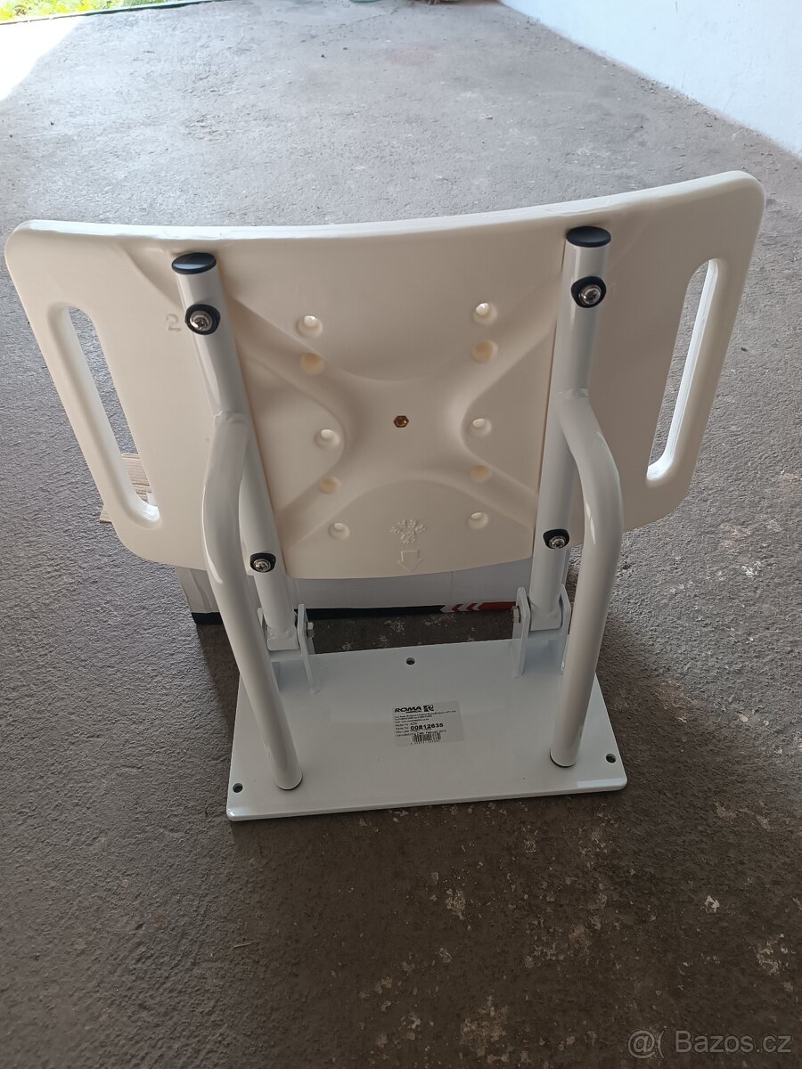 Sklápěcí sedačka do sprchy s podpěrou. - 2