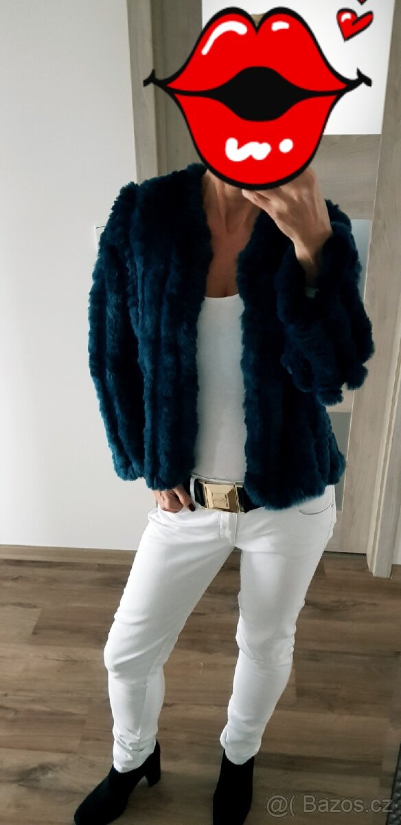 Svetr pravá kožešina pc; 5800kč vel.S - 2