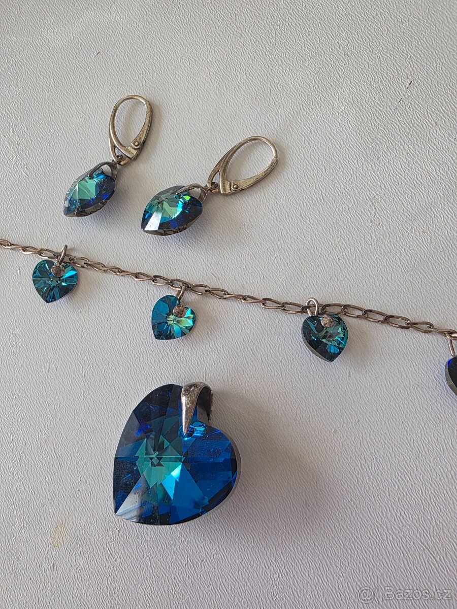 Swarovski náramek + náušnice + přívěsek - 2