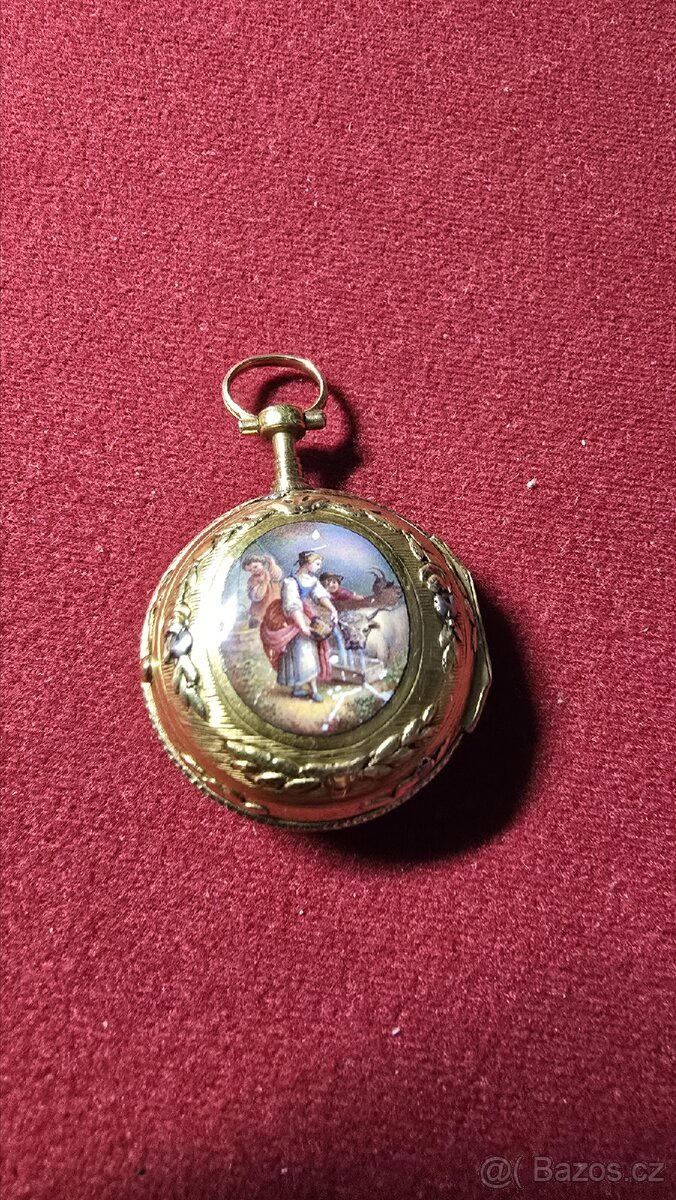 Zlaté kapesní hodinky špindlovky - 2