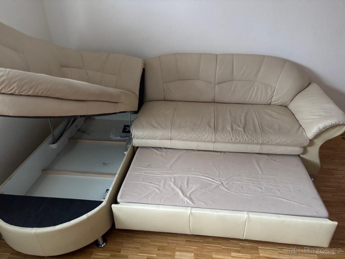 Prodam kozenou rozkladaci sedacku - 2