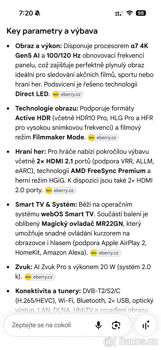 Televize LG 86’’ - 2