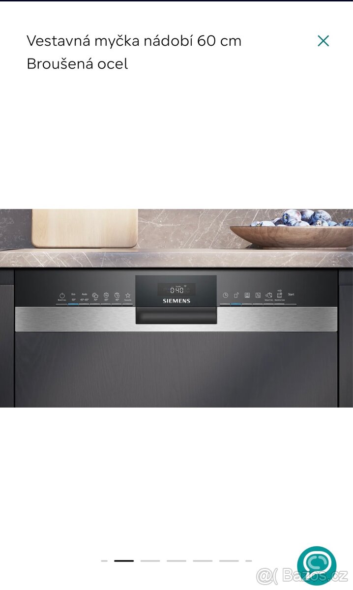 Nová vestavná myčka SIEMENS SN53ES27VE s ovl panelem - 2