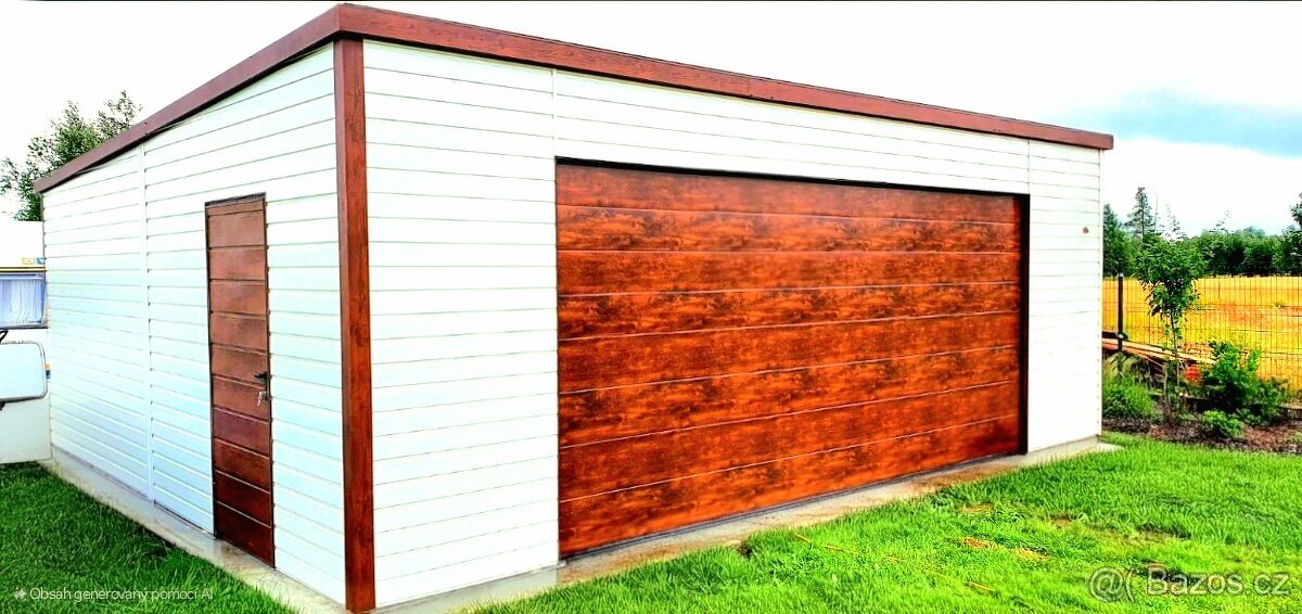Plechová garáž exclusive 6x6m - 2