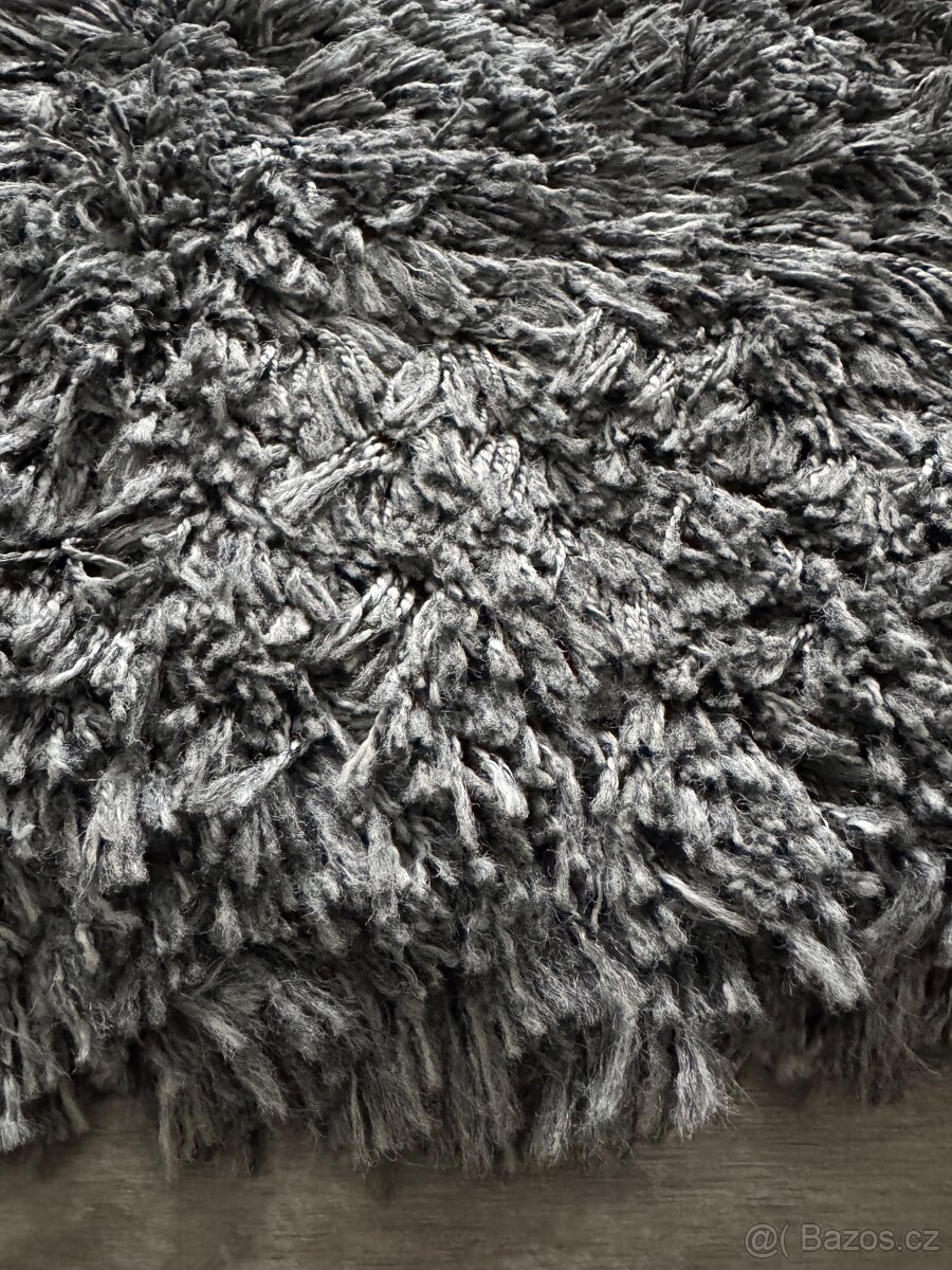 KOBEREC S VYSOKÝM VLASEM, 140/200 cm, světle šedá - 2