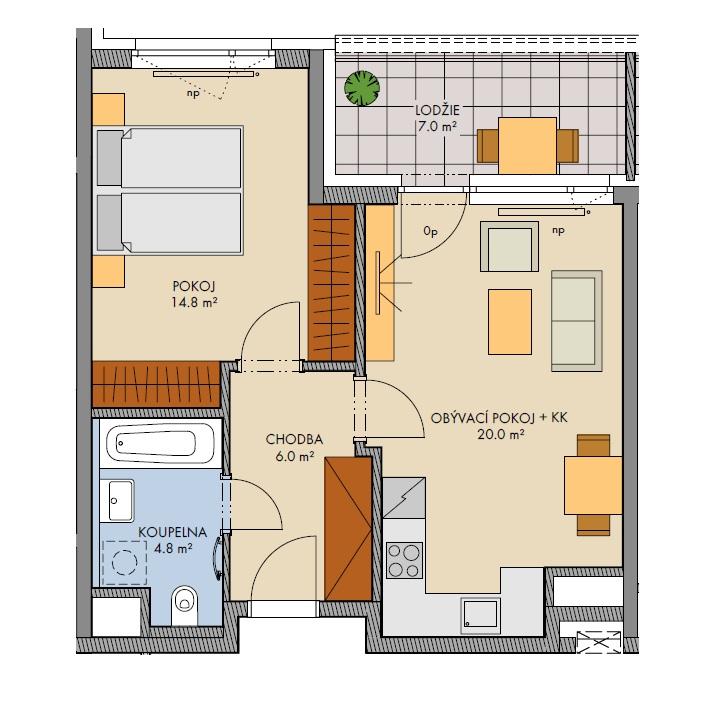 Prodej bytu 2+kk - 2