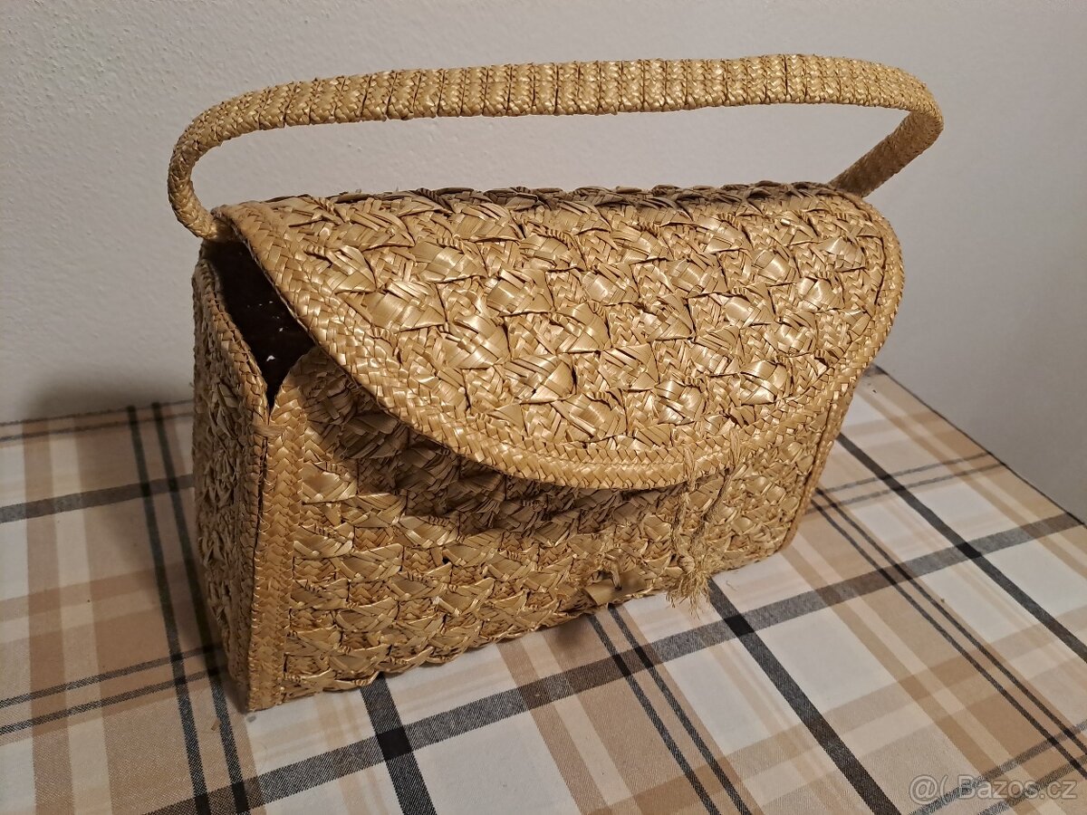 Slaměná kabelka stará - 2