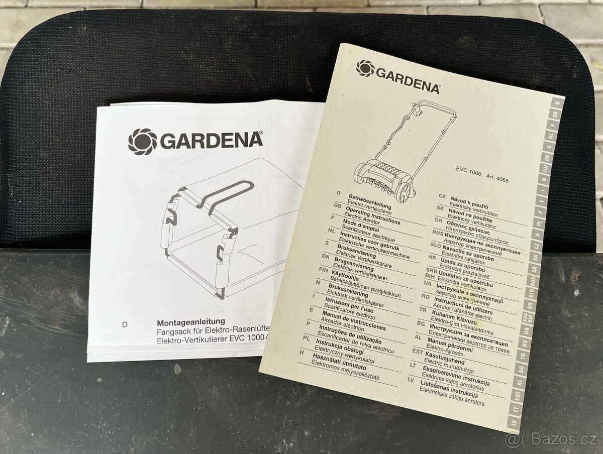 Elektrický vertikutátor Gardena EVC 1000 se sběrným košem. - 2