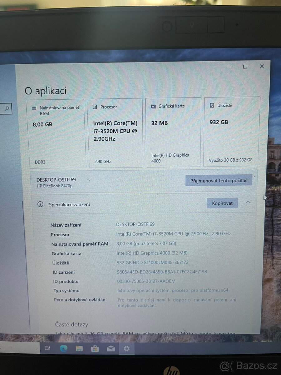 HP EliteBook 8470p – i7, 8GB RAM, 1TB HDD - 2