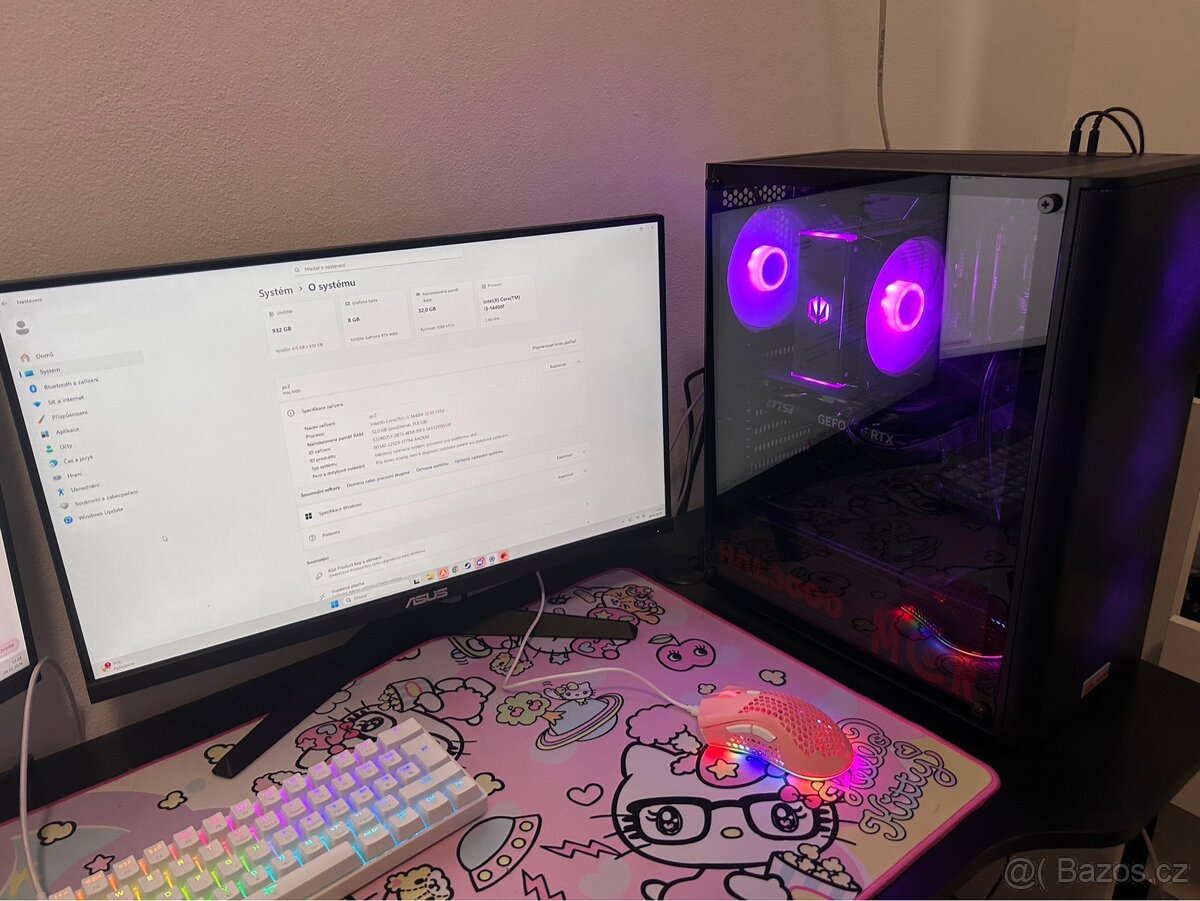 herní setup - 2