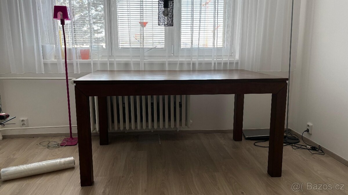 Jídelní set stůl +4 židle ořech - 2