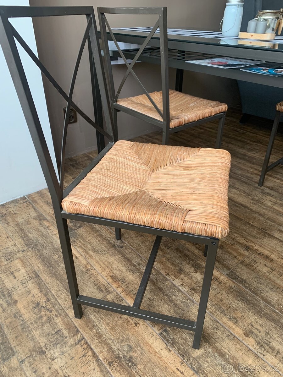 Kovové s rproutěným sedákem IKEA - 2