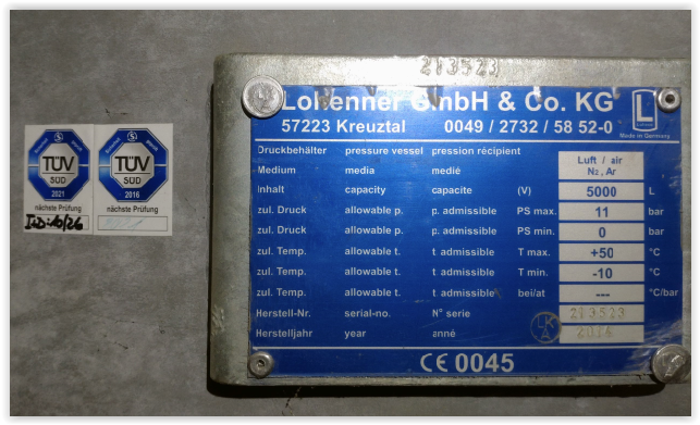 Tlakova nadoba 5000L Vzdušnik - 2
