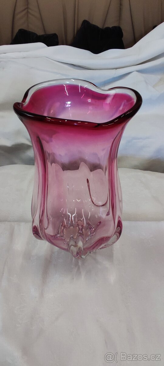 Egermann - váza světle růžová - 2