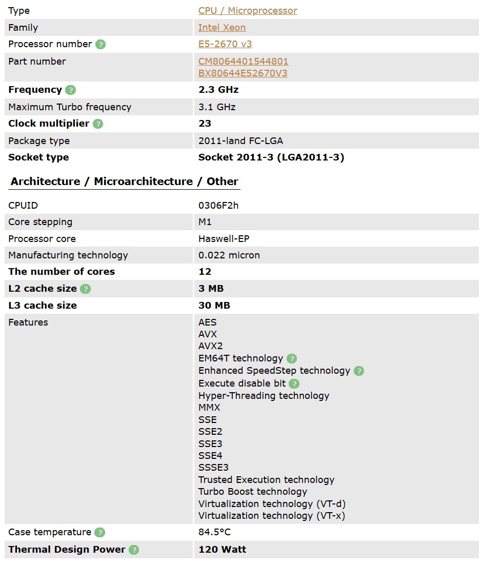 Procesor Intel Xeon E5-2670 v3, 2.3GHz, sc. 2011 - 2