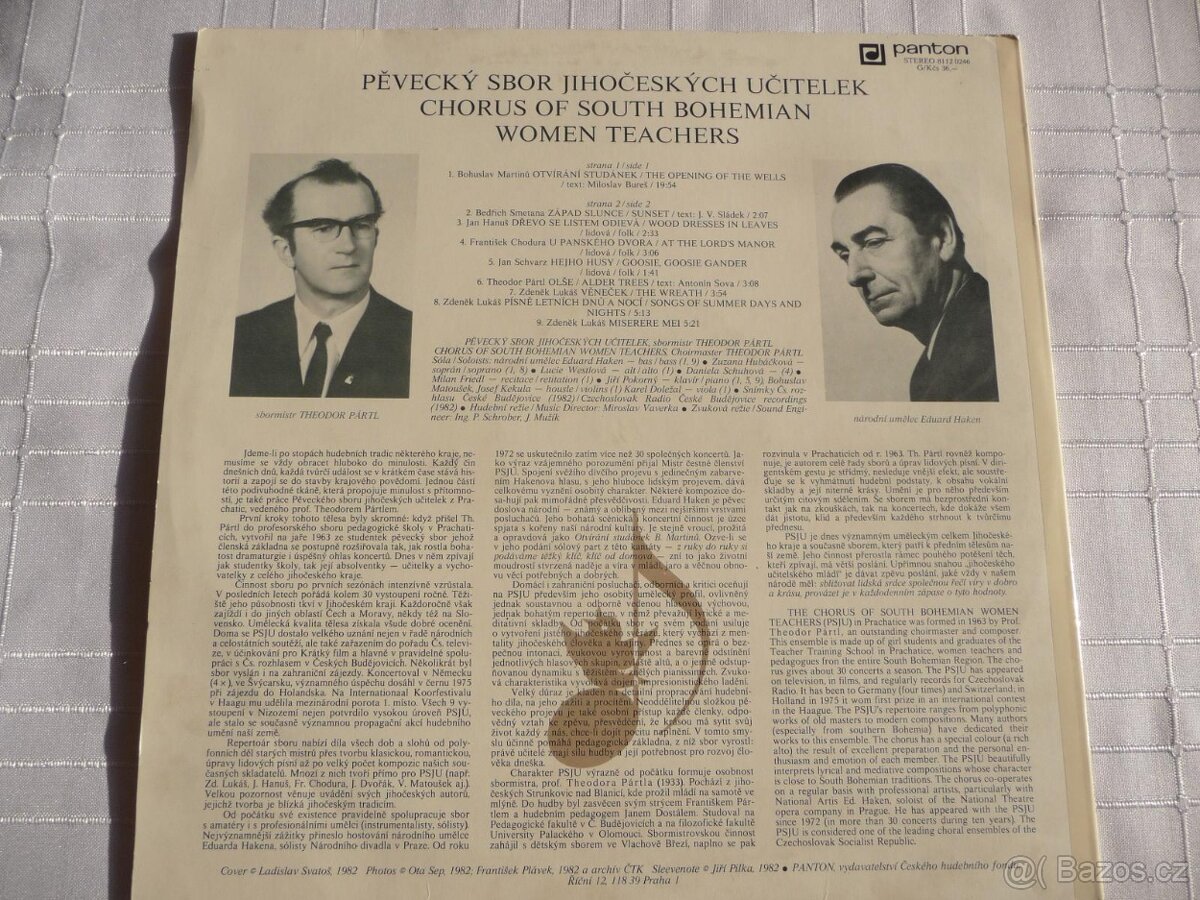LP Pěvecký sbor jihočeských učitelek Prachatice 1982 - 2