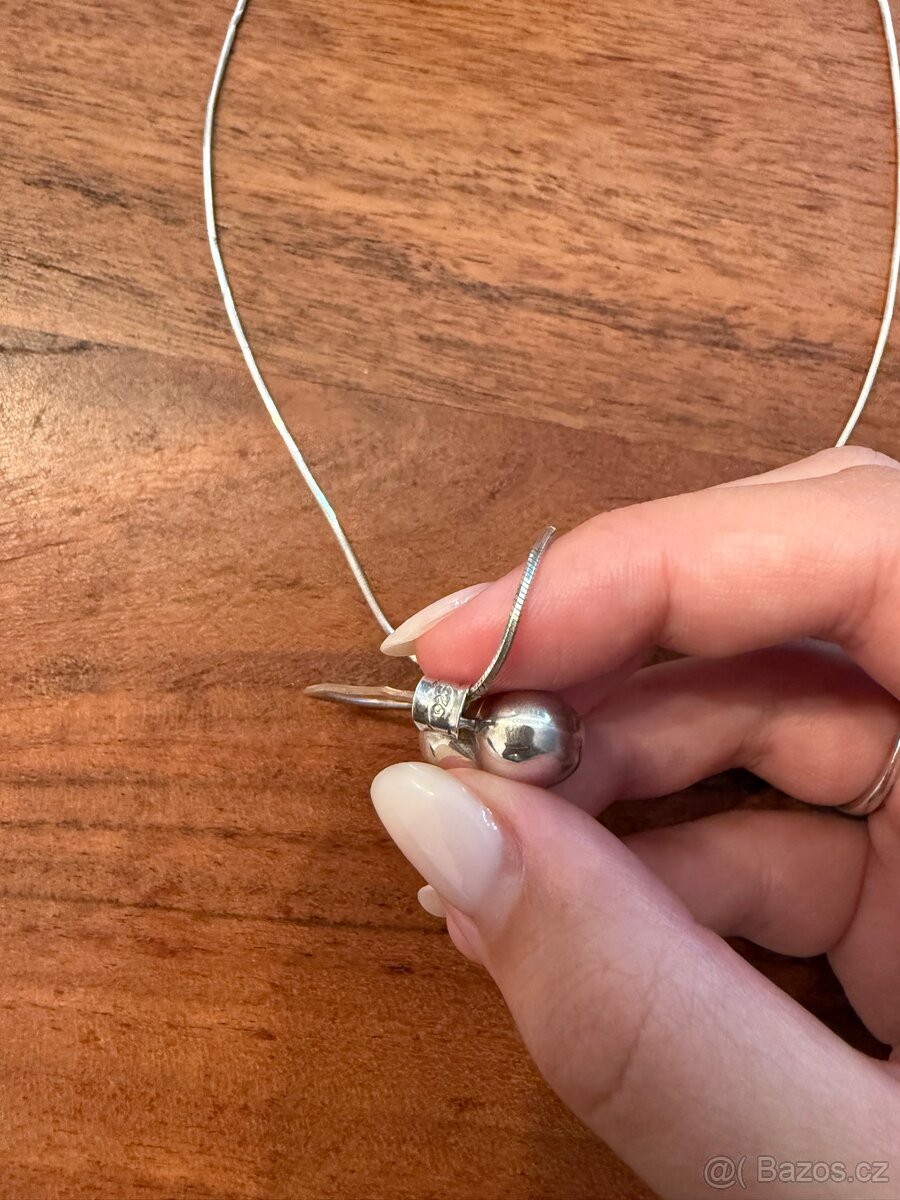 Řetízek s přívěškem srdíčko stříbro - 2