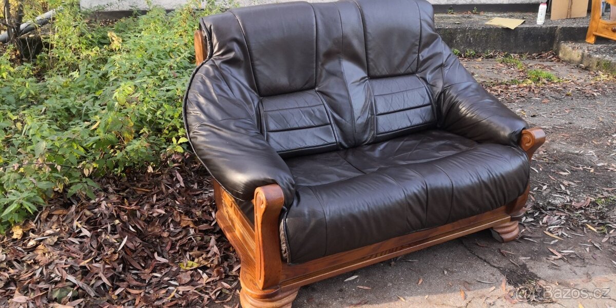 Kožená sedací souprava(jen dvojsedačka) - 2