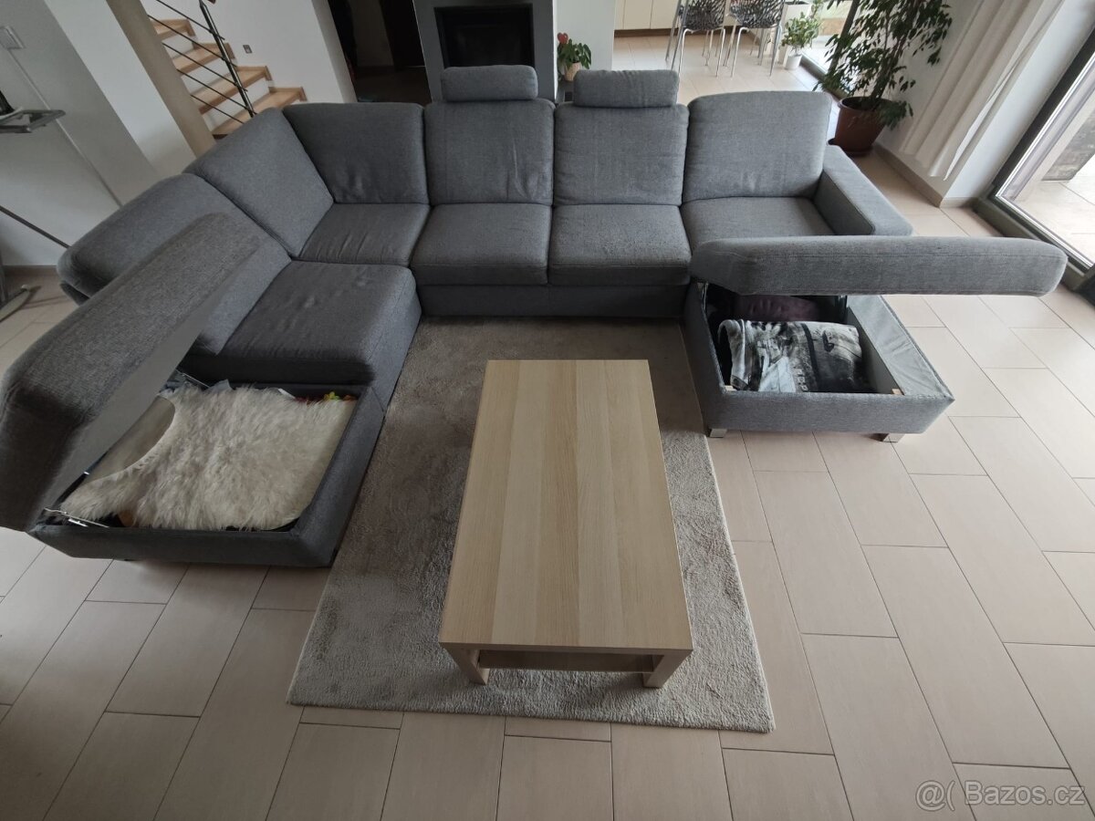 Sedací souprava U šedá - 2