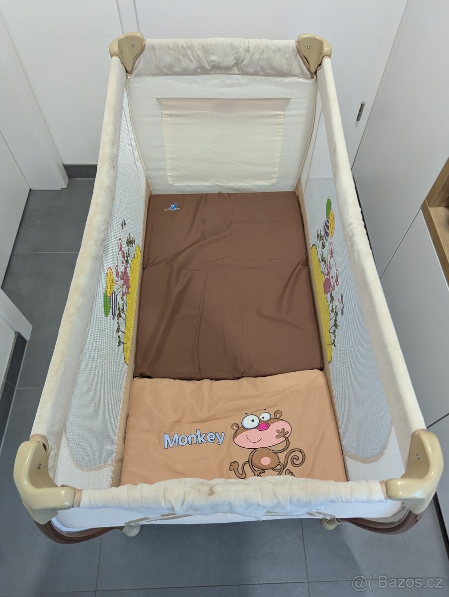 Dětská cestovní postýlka Caretero včetně matrace - 2