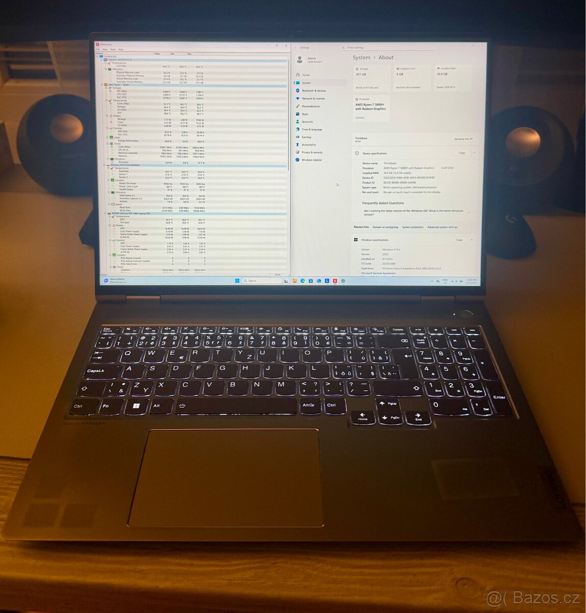 Herní Notebook Lenovo ThinkBook 16/R7 5800H/16/512/RTX 3060 - 2