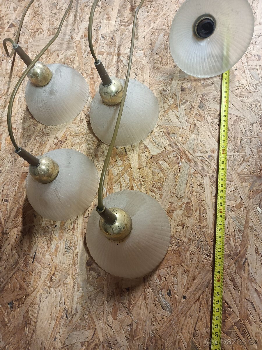 Starožitný retro lustr Honsel - 2