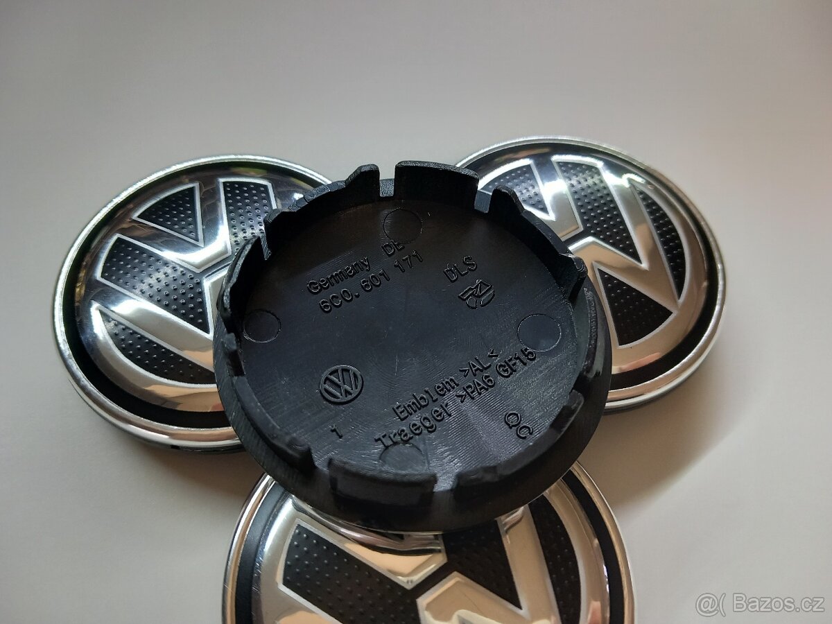 Středové krytky Vw, 56x52mm, struktura logo - 2