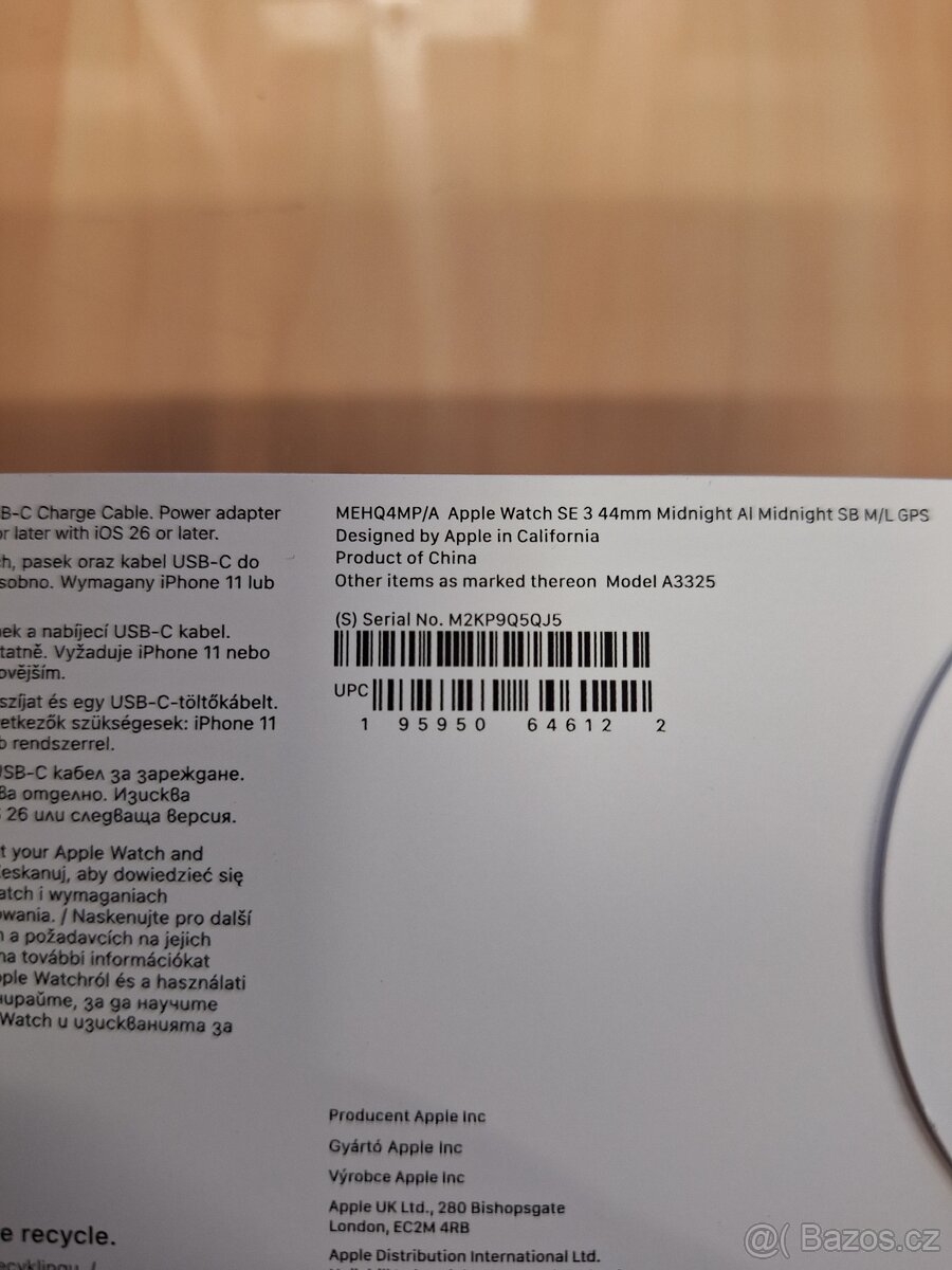 Apple Watch SE 3 GPS 44mm Midnight Aluminium Case with Midni - 2