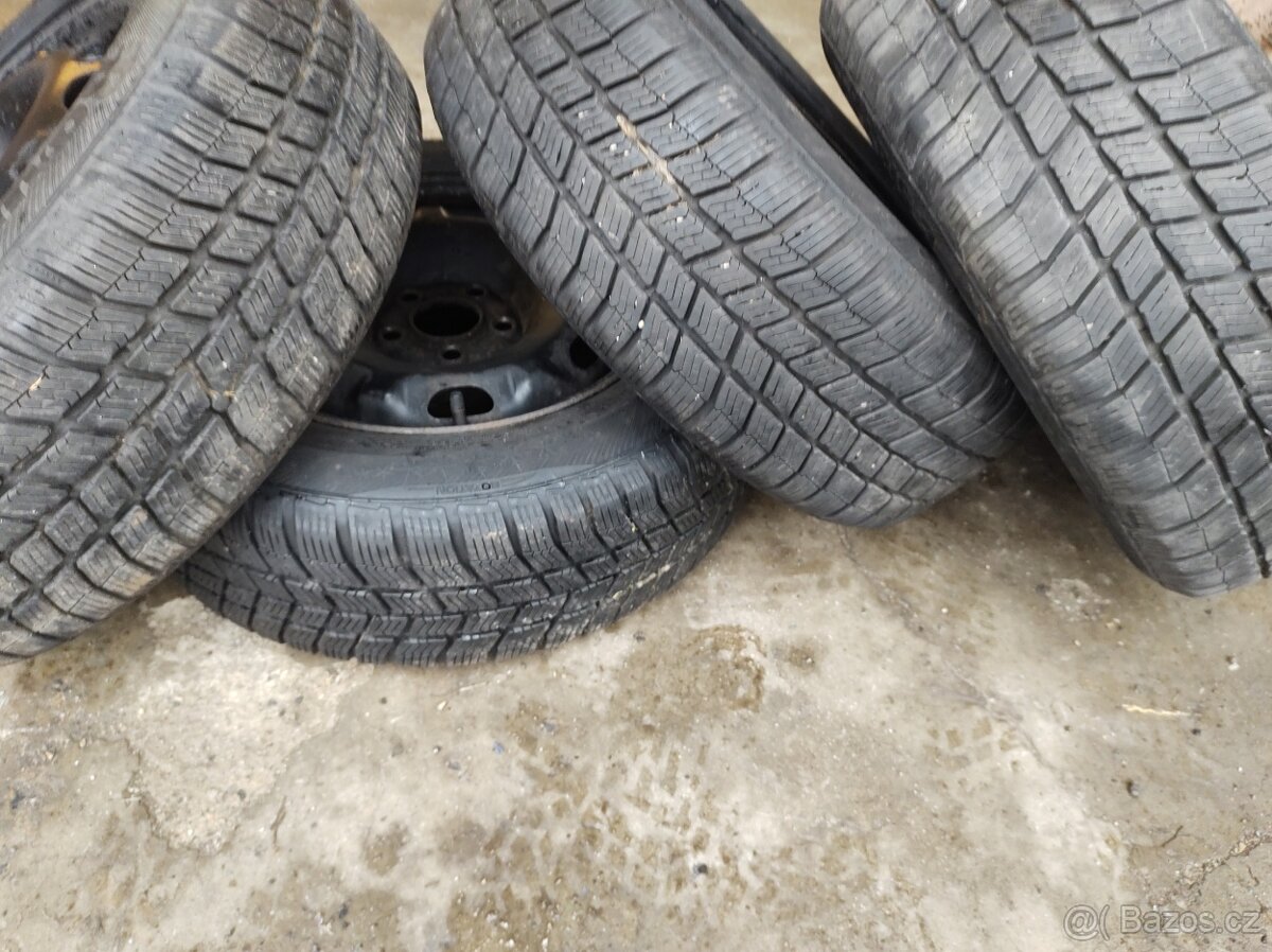 185/60 R14 M+S ZIMNÍ BARUM POLARIS 7mm + DISKY 5X100 FABIA - 2