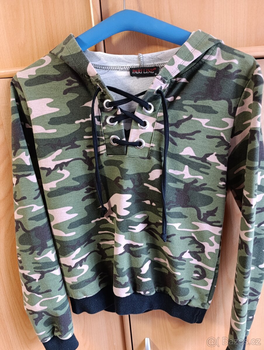 Maskáčová army mikina s kapucí - 2