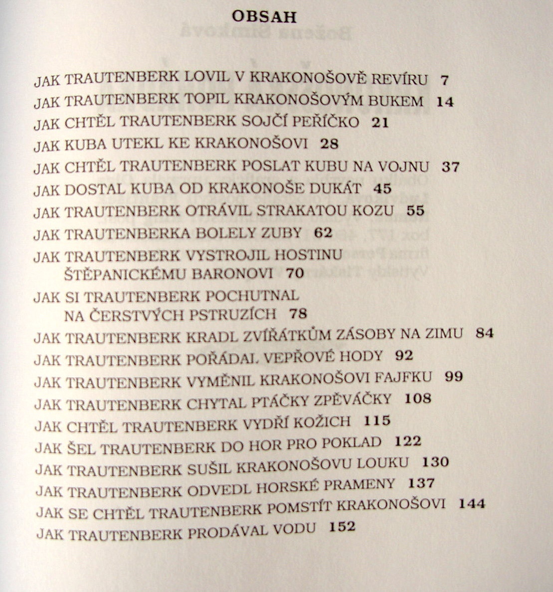 KRKONOŠSKÉ POHÁDKY TRAUTENBERK včetně foto z večerníčku - 2