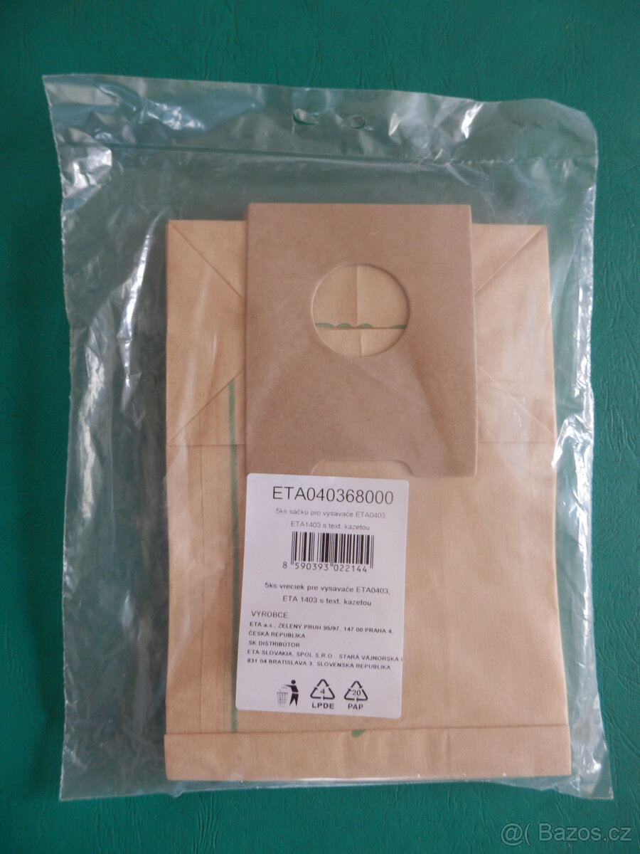 Sáčky do vysavače papír ETA 040368000 - 2