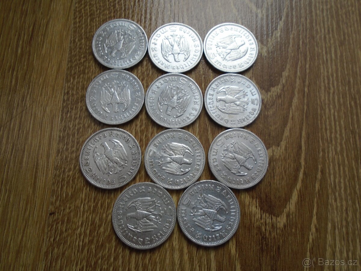 5 MARKY 1935 - E,F, 1936 - E - 2