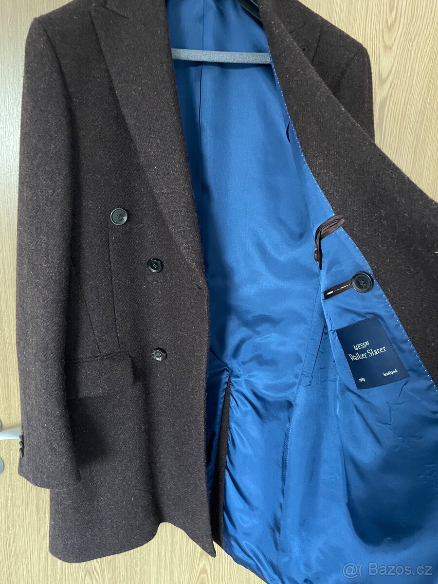 Walker Slater Harris Tweed Double Breasted Overcoat - 2