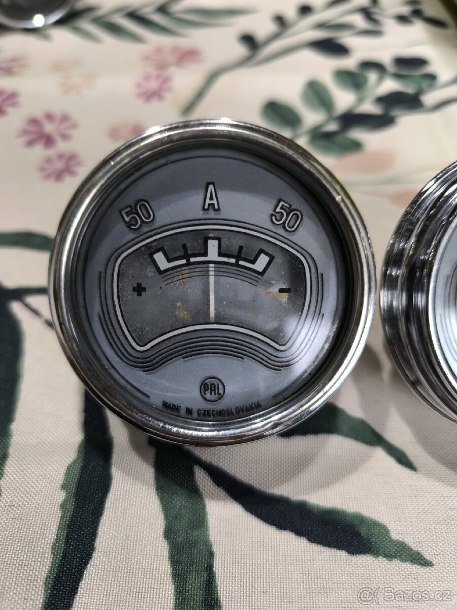 2× ampérmetr PAL ČSSR 50A – originál - 2