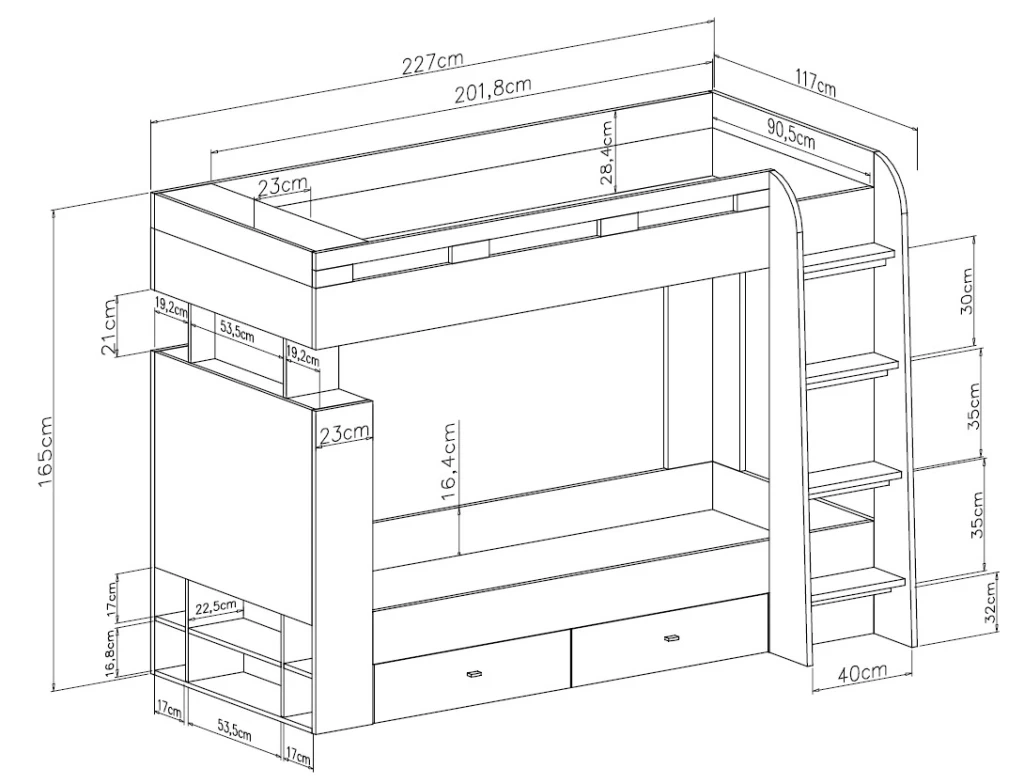 Patrová postel Tablo 90 x 200 - 2