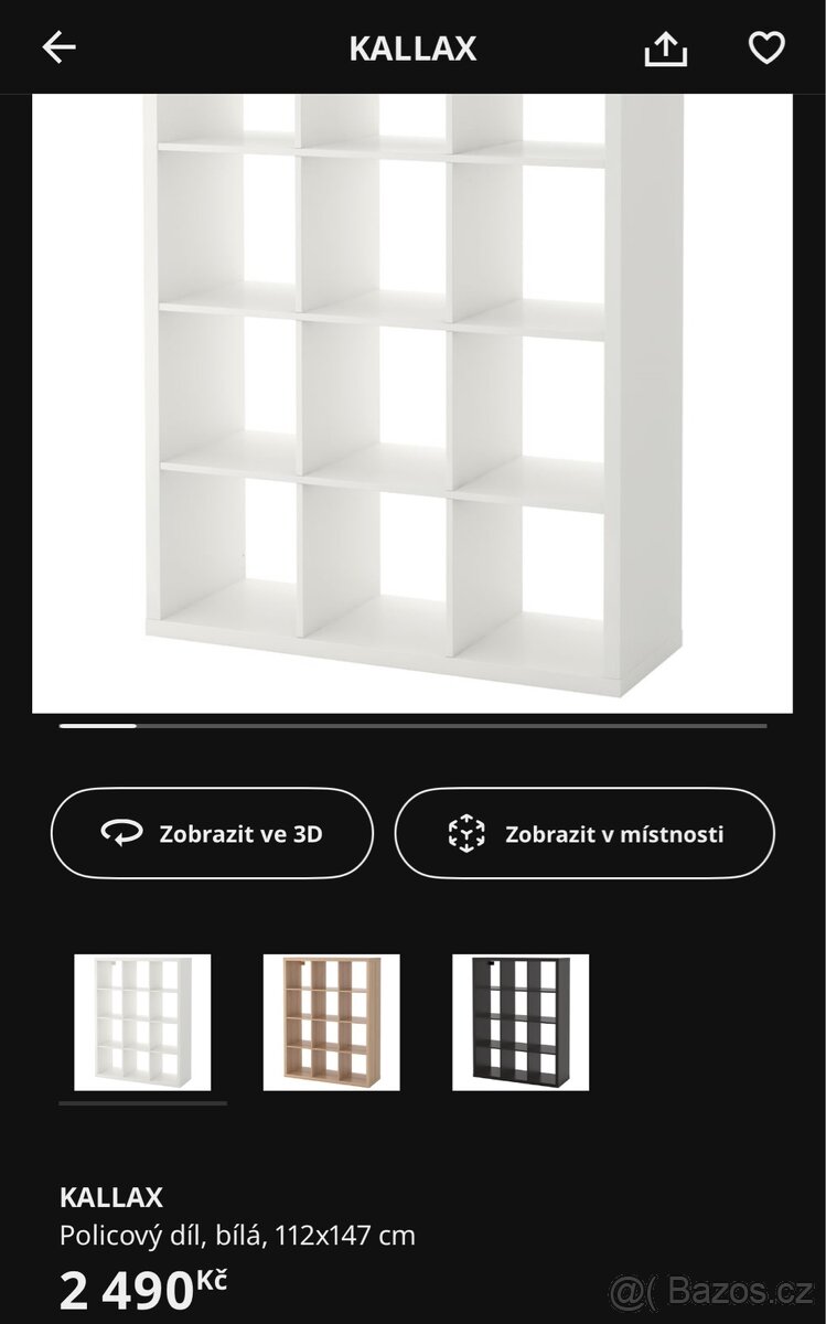 Kallax knihovna + 2x polička - 2