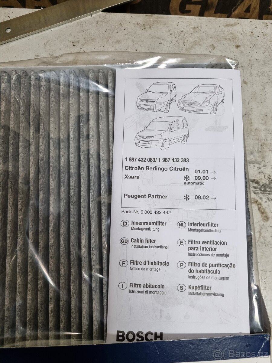 Kabinový filtr Citroën Berlingo Citroën
Xsara - 2