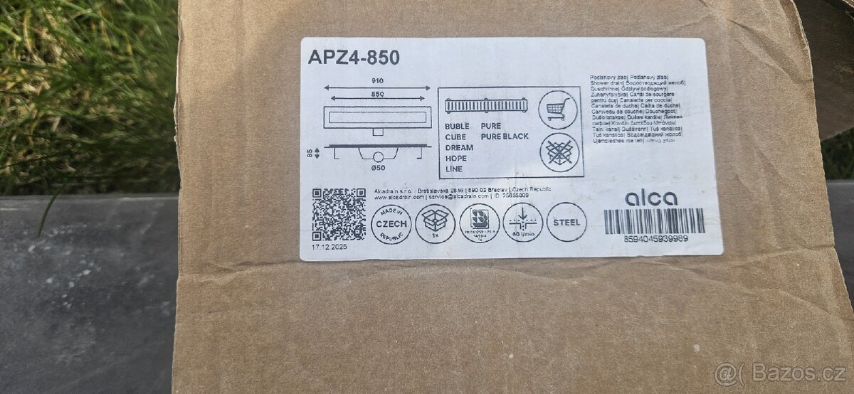 Sprchový žlab Alca 85 cm nerez APZ4-850 - 2