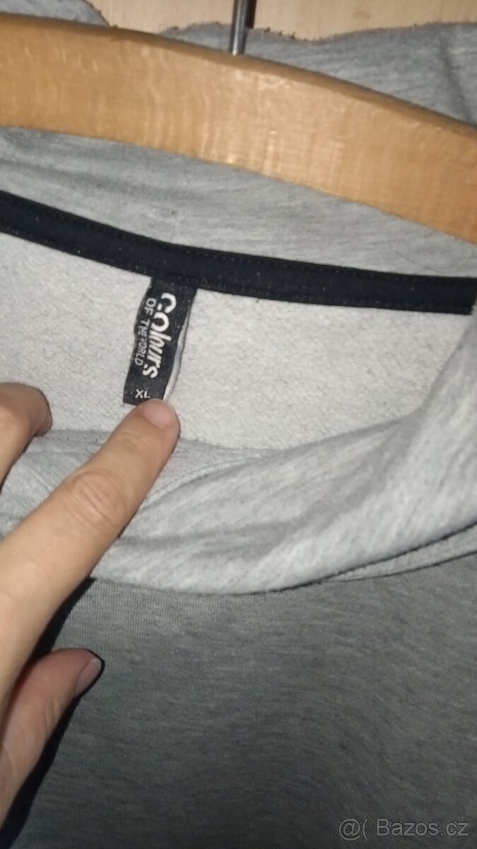 Dámské šedé mikinové šaty vel. 44/XL - 2