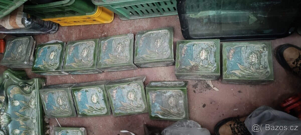 Secesní kachlová kamna - 2