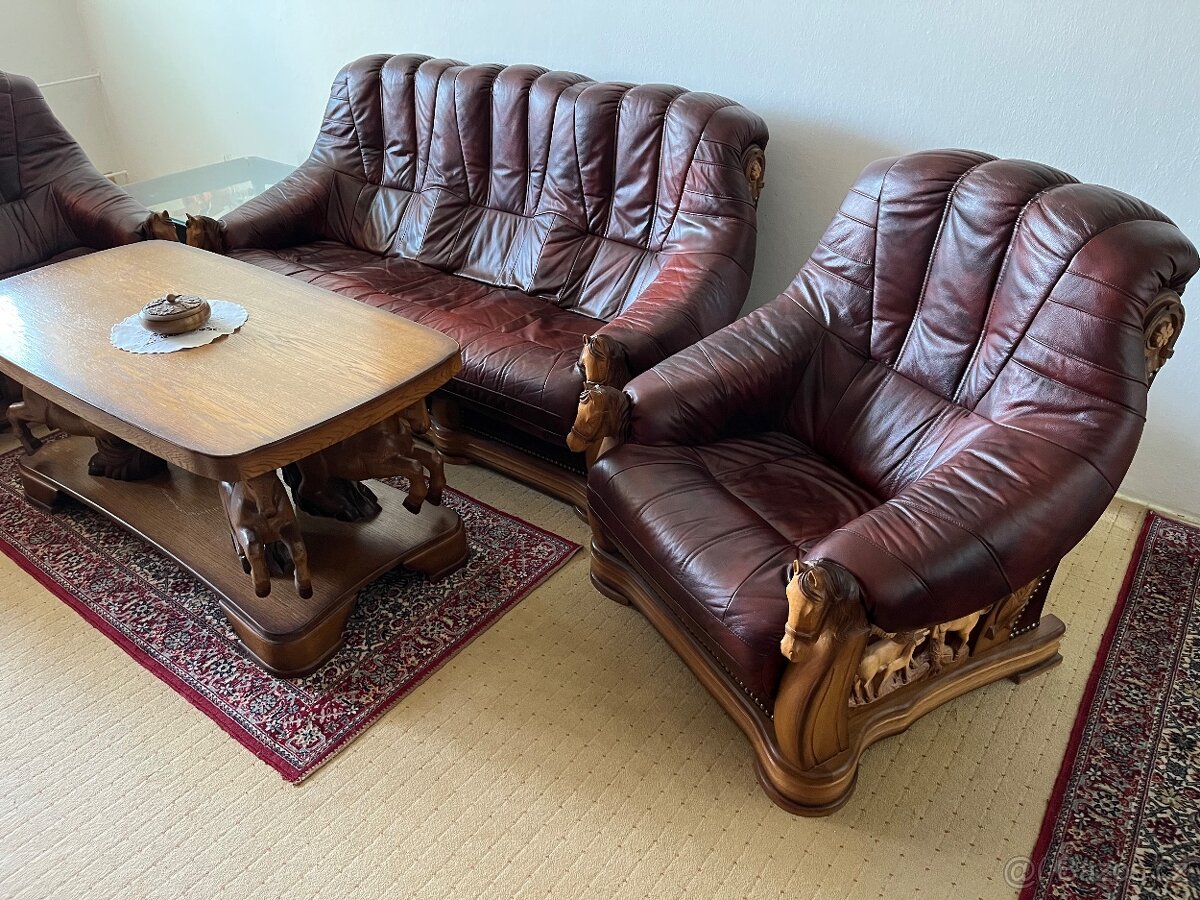 Prodám koženou sedací soupravu - 2