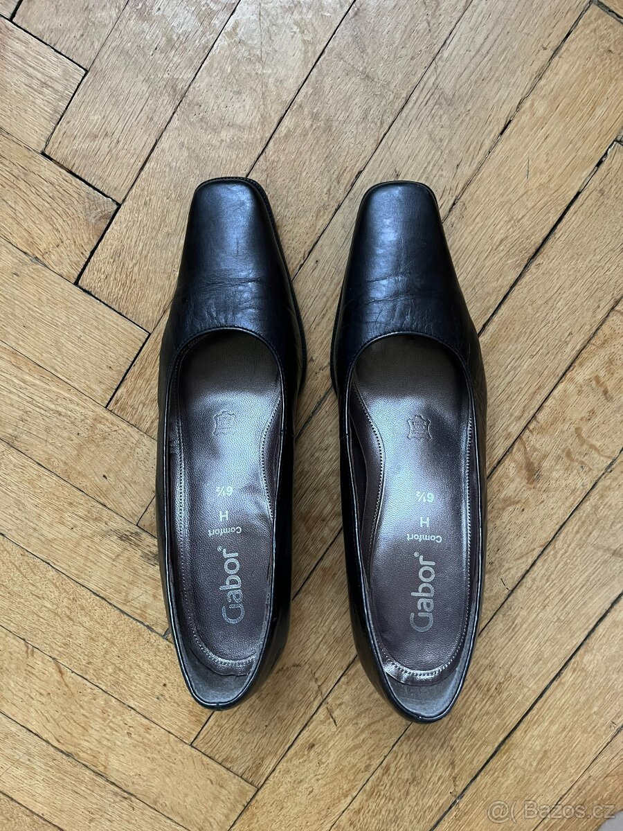 Dámské kožené černé lodičky zn. Gabor vel. 40 - 2