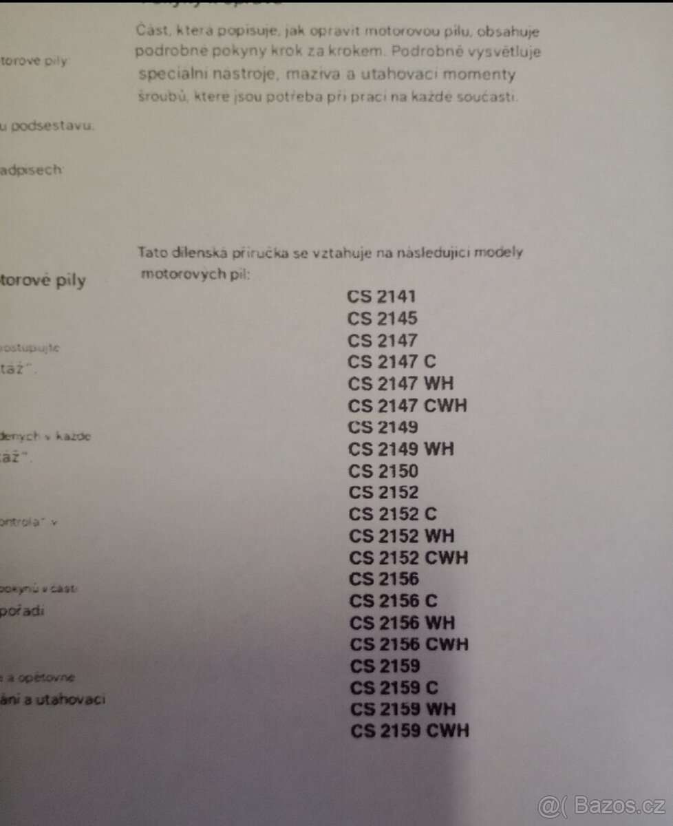 Jonsered - odborné publikace // několik variant výběru. - 2