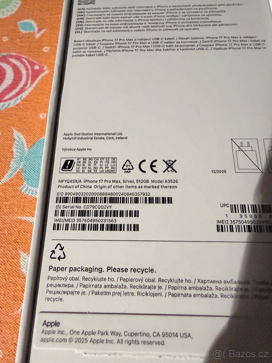 Krabičky iPhone 15 a 17 pro max 512gb - 2