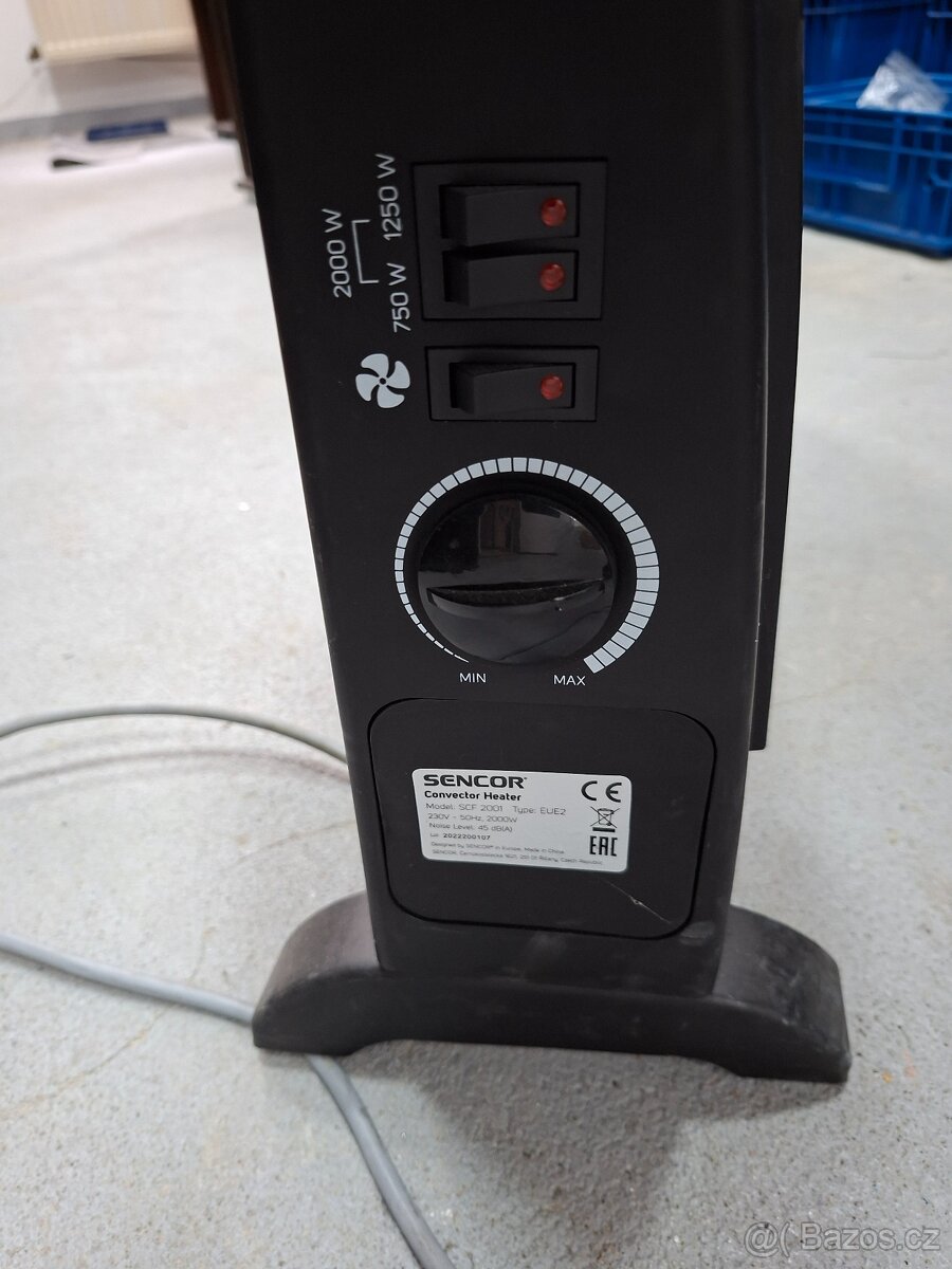 3ks elektrický přímotop SENCOR SCF 2001 2000W - 2