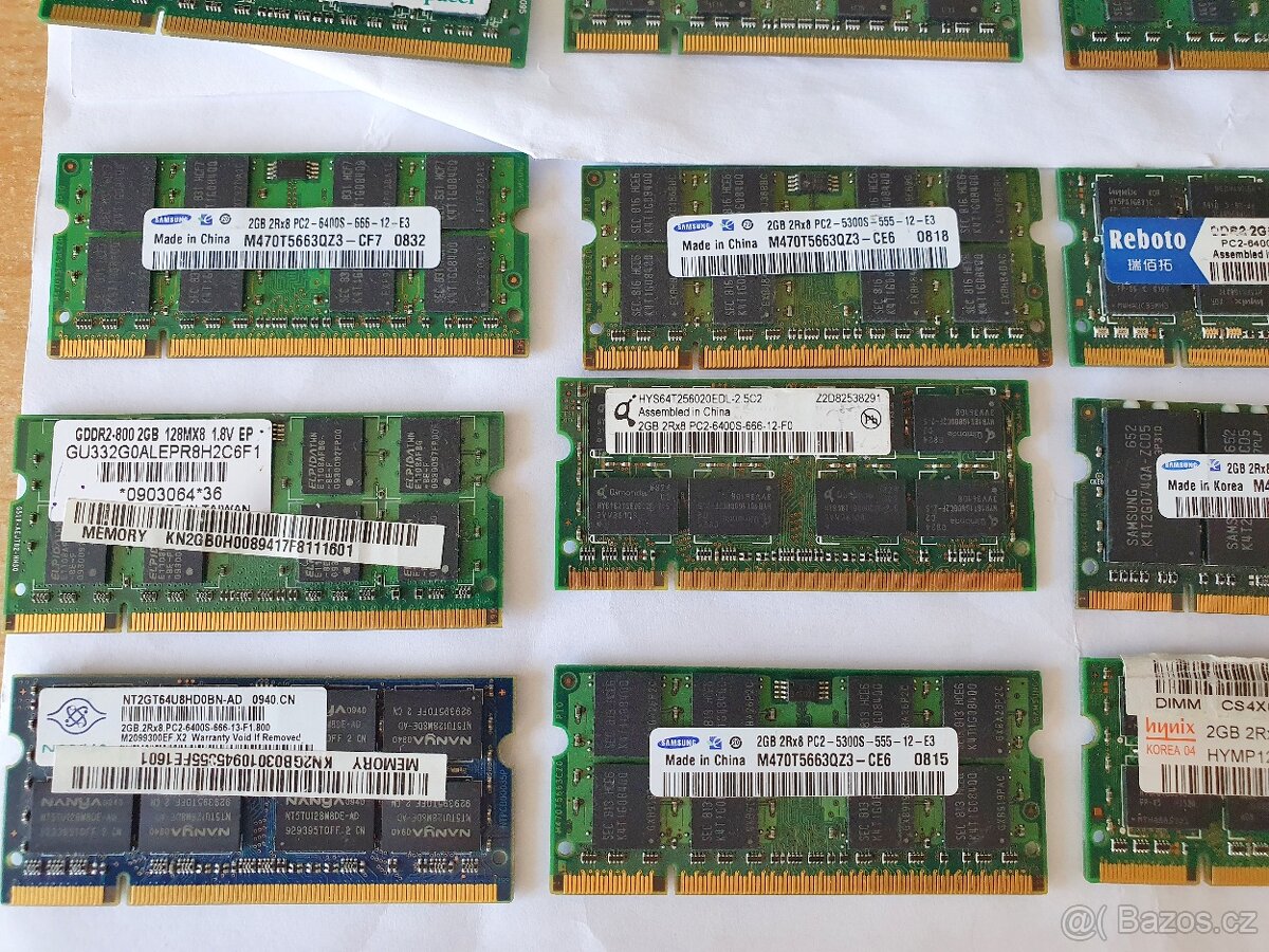 Funkční paměti 2gb ddr2 do Notebooku. Pár : 300kč - 2