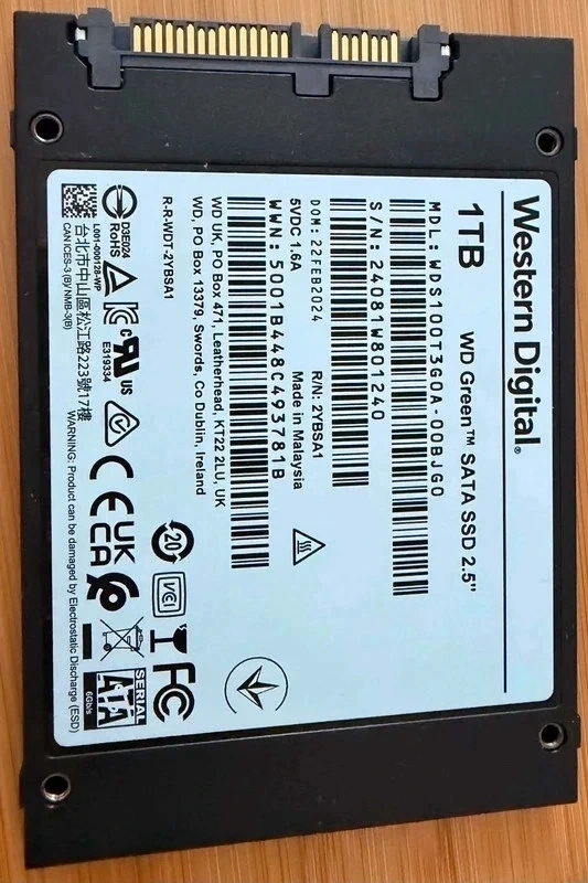 WD Green 1TB ssd – 2,5" sata III - 2