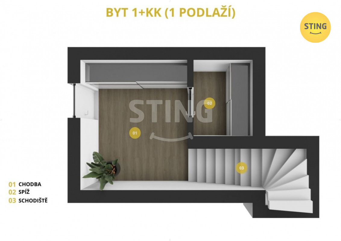 Pronájem ateliéru v Opavě, ul. Hviezdoslavova, 134112 - 2